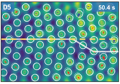 Picture of grain rotation in nanocrystalline Platinum 